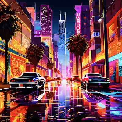 Instrumental Cover para Synthwave Sensation - Immersive 80s Electro Beats Experience